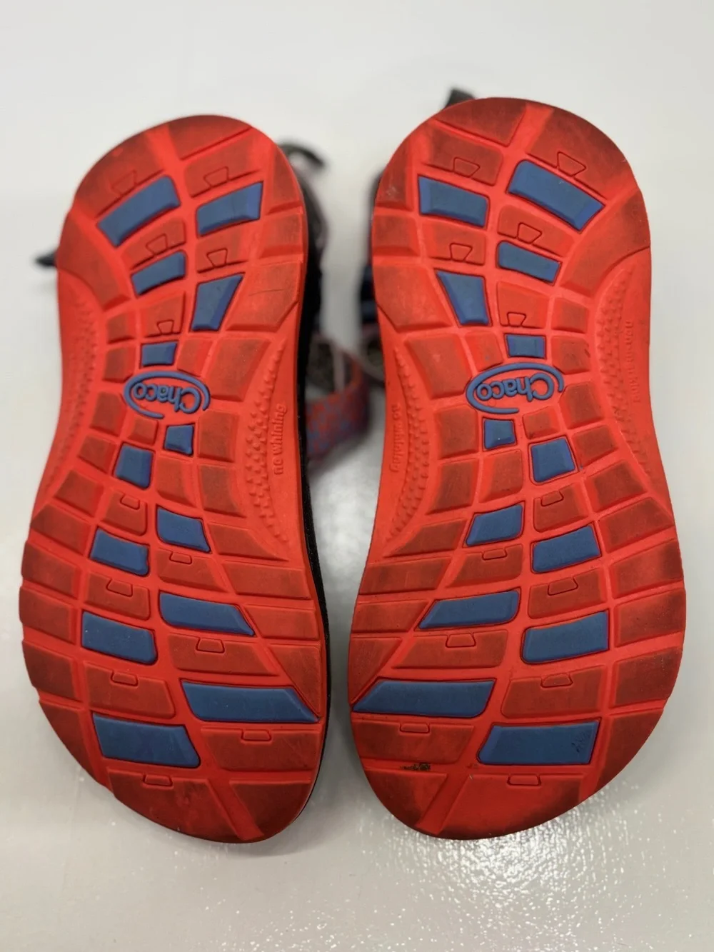 Chaco Kids Z/1 Classic Sandals Youth Size 2 Orange Blue Hiking Outdoor
